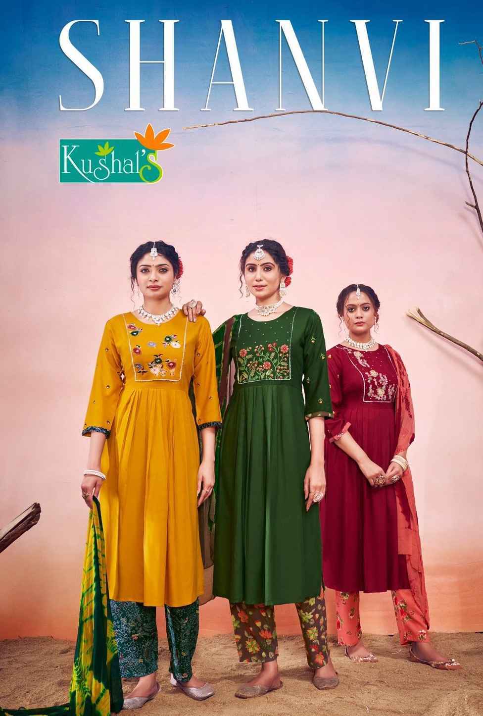 Kushal Shanvi Rayon Nyra Cut Readymade Suit 10 pcs catalog