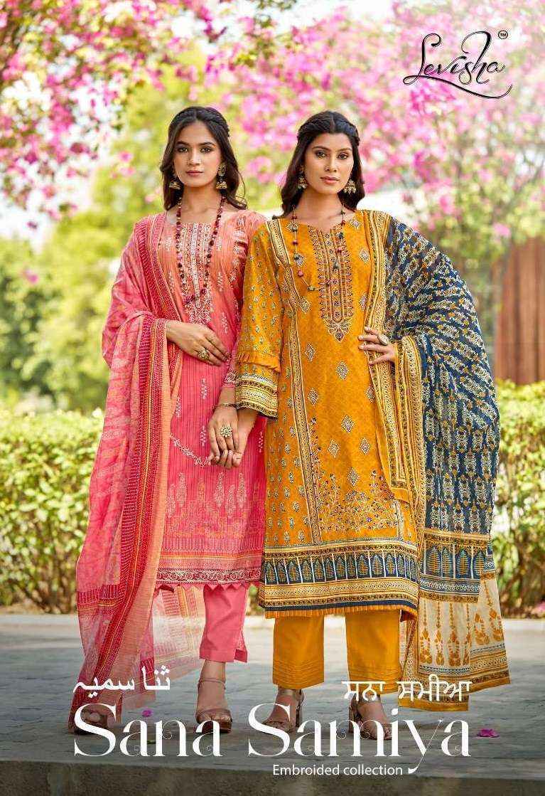 Levisha Sana Samiya Cotton Dress Material 6 PCS Catalogue