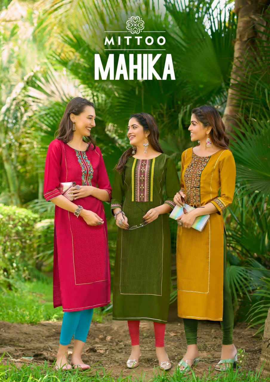 Mittoo Mahika Viscose Weaving Kurti 6 pcs Catalogue