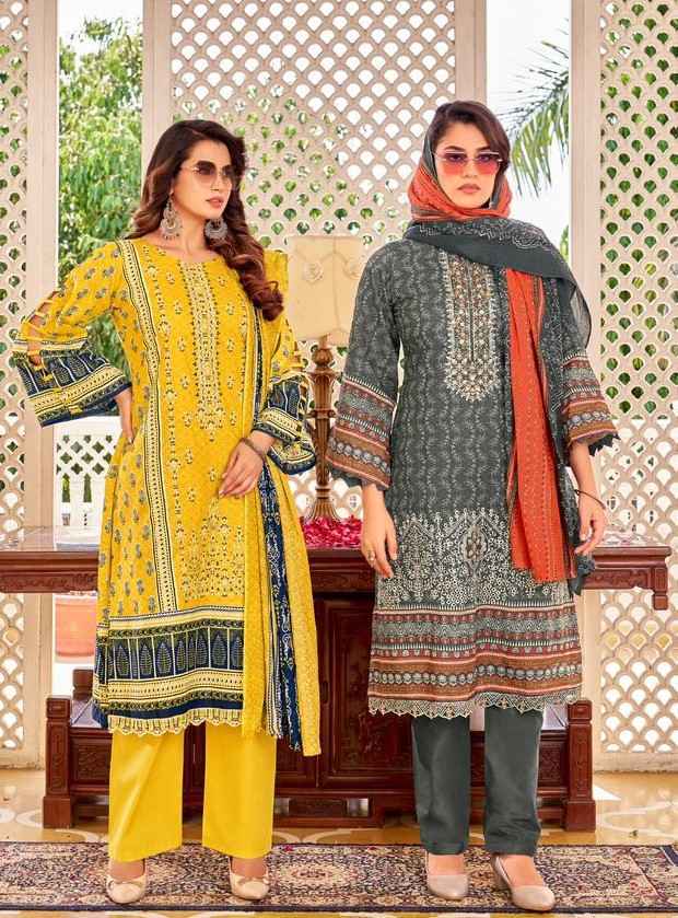 Pakiza Prints Umam Vol-38 Lawn Cotton Dress Material 10 Pc Catalouge