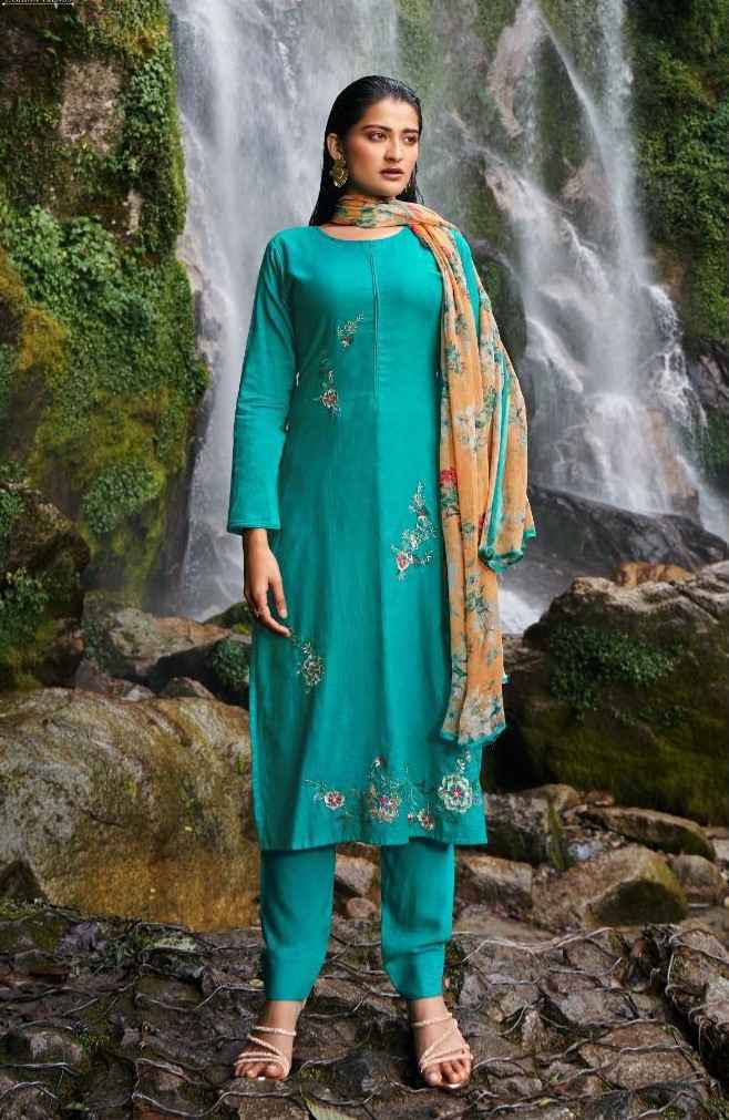 Rupali Fashion Prints Kari Jam Satin Dress Material 4 Pc Catalog