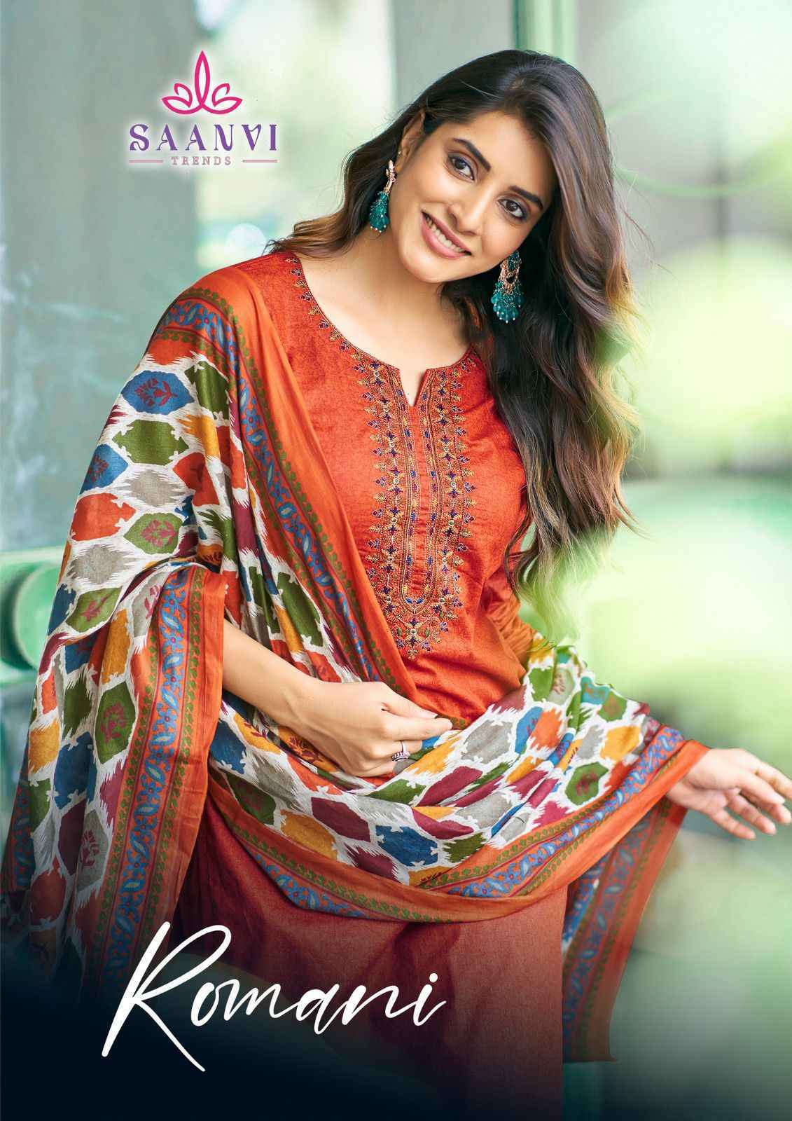 Saanvi Trends Romani Cotton Dress Material 8 pcs Catalogue