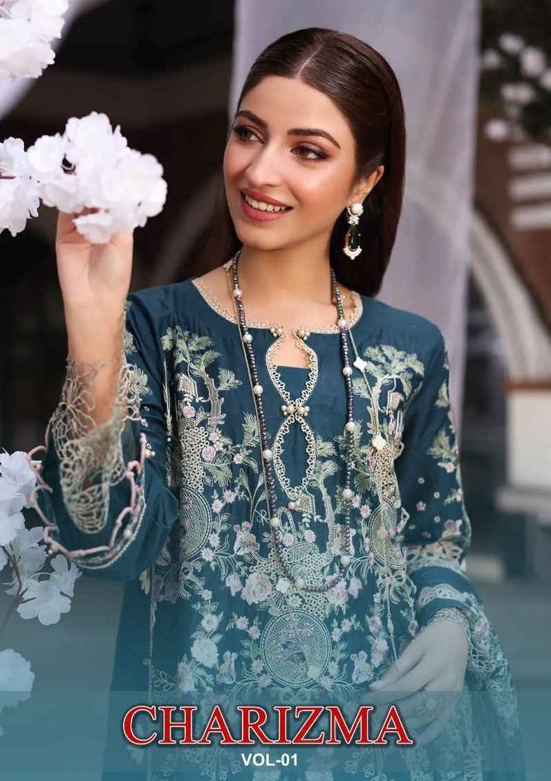 Shraddha Designer Charizma Vol-1 Cotton Dress Material 4 pc Cataloge