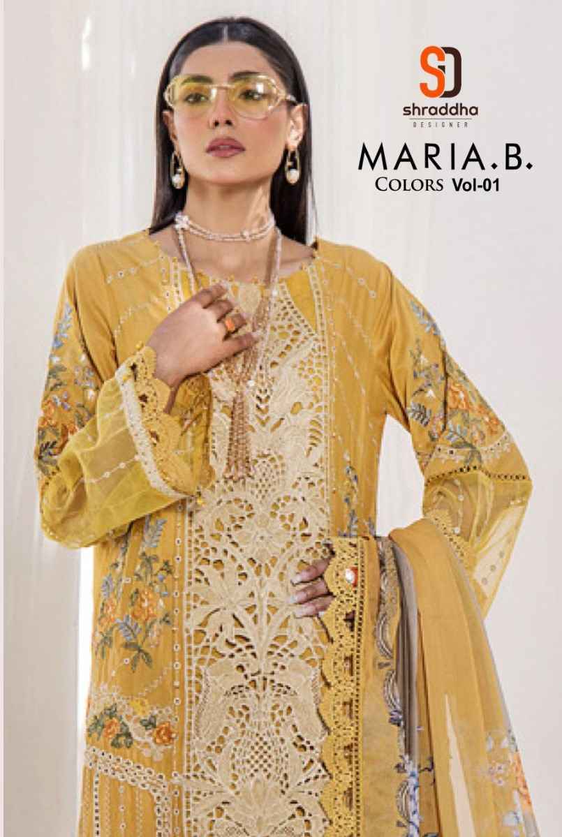 Shraddha Designer Maria.B. Colors Vol-1 Cotton Dress Material 5 pc Catalogue