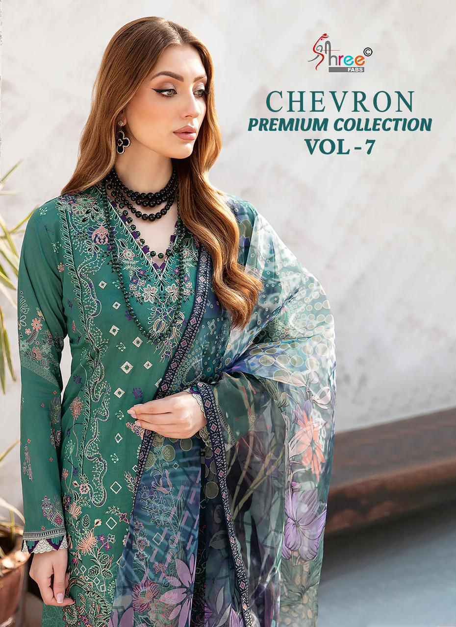 Shree Fabs Chevron Premium Collection Vol-7 Reyon Dress Material 7 pcs Catalogue