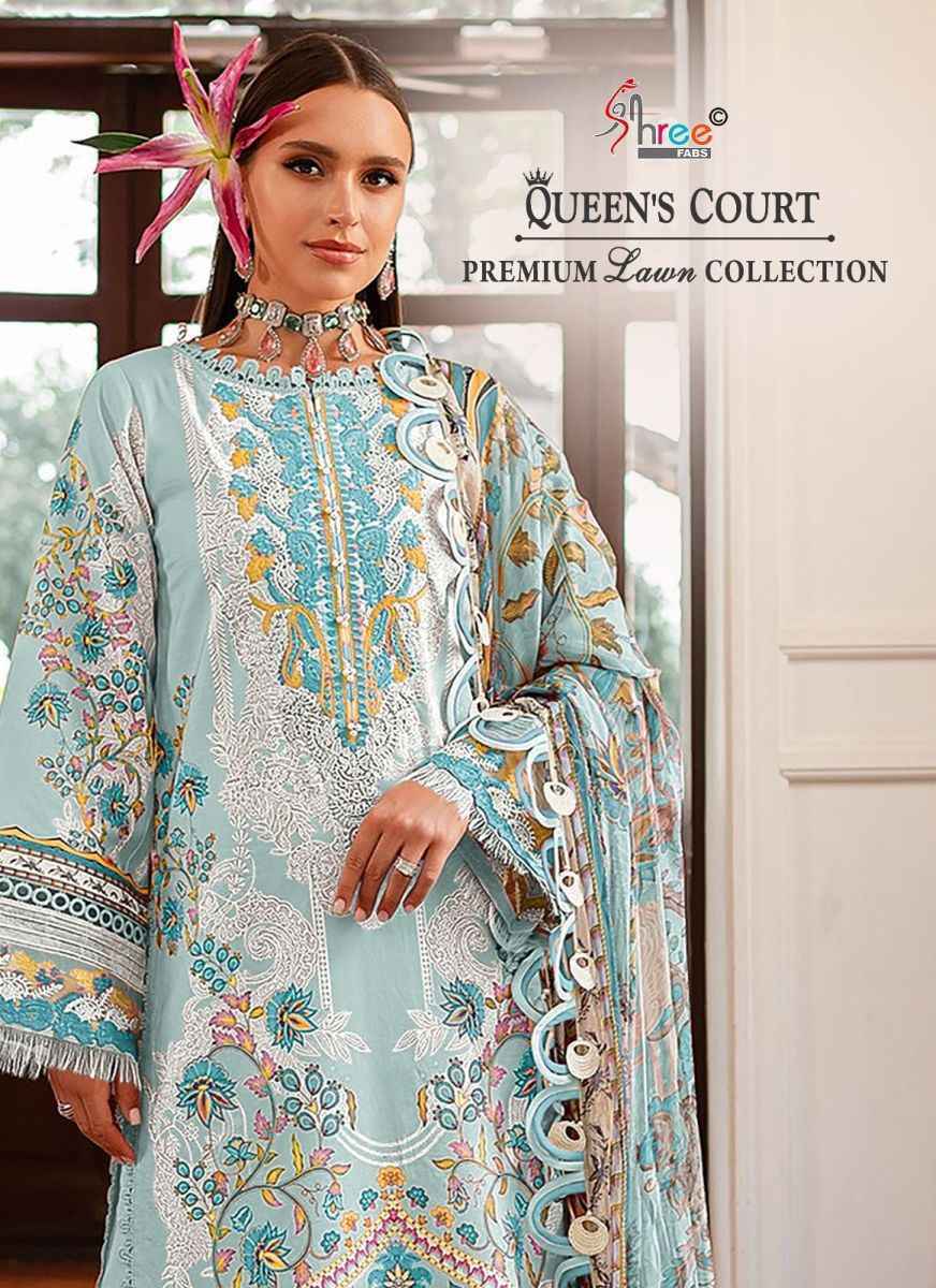 Shree Fabs Queens Court Premium Lawn Collection Cotton Dress Material 6 pcs Catalogue