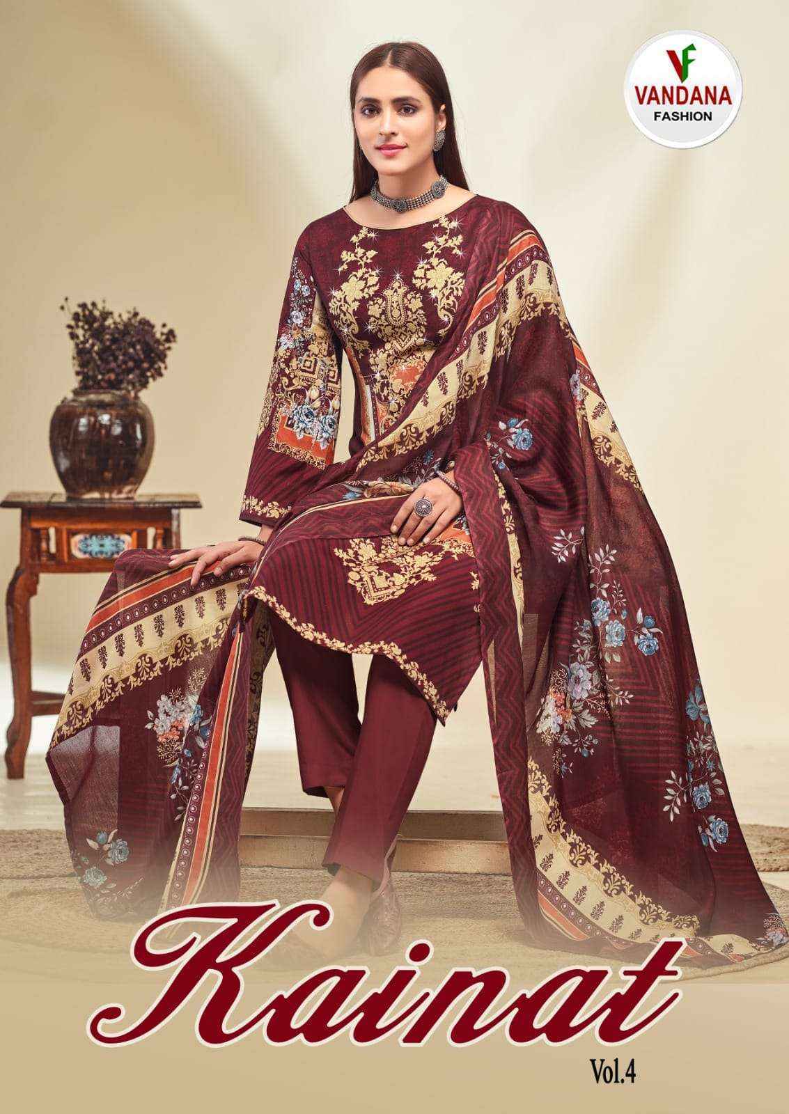 Vandana Fashion Kainat Vol 4 Cotton Dress Material 10 pcs Catalogue