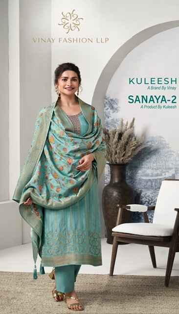 Vinay Kuleesh Sanaya 2 Silk Dress Material 6 pcs Catalogue