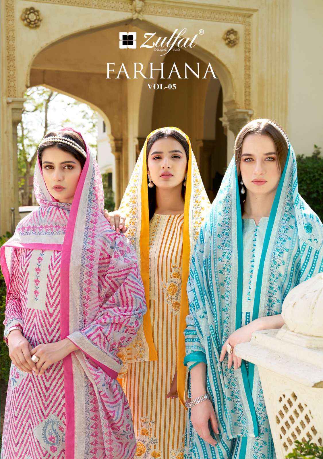 Zulfat Farhana Vol 5 Cotton Dress Material 8 pcs Catalogue