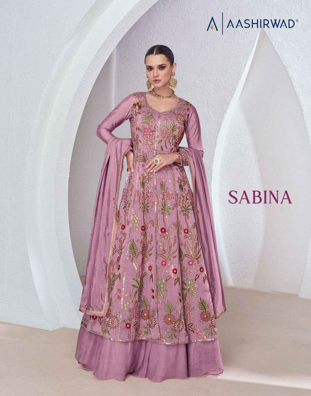Aashirwad Creation Sabina Readymade Georgette Dress 3 pcs Catalogue