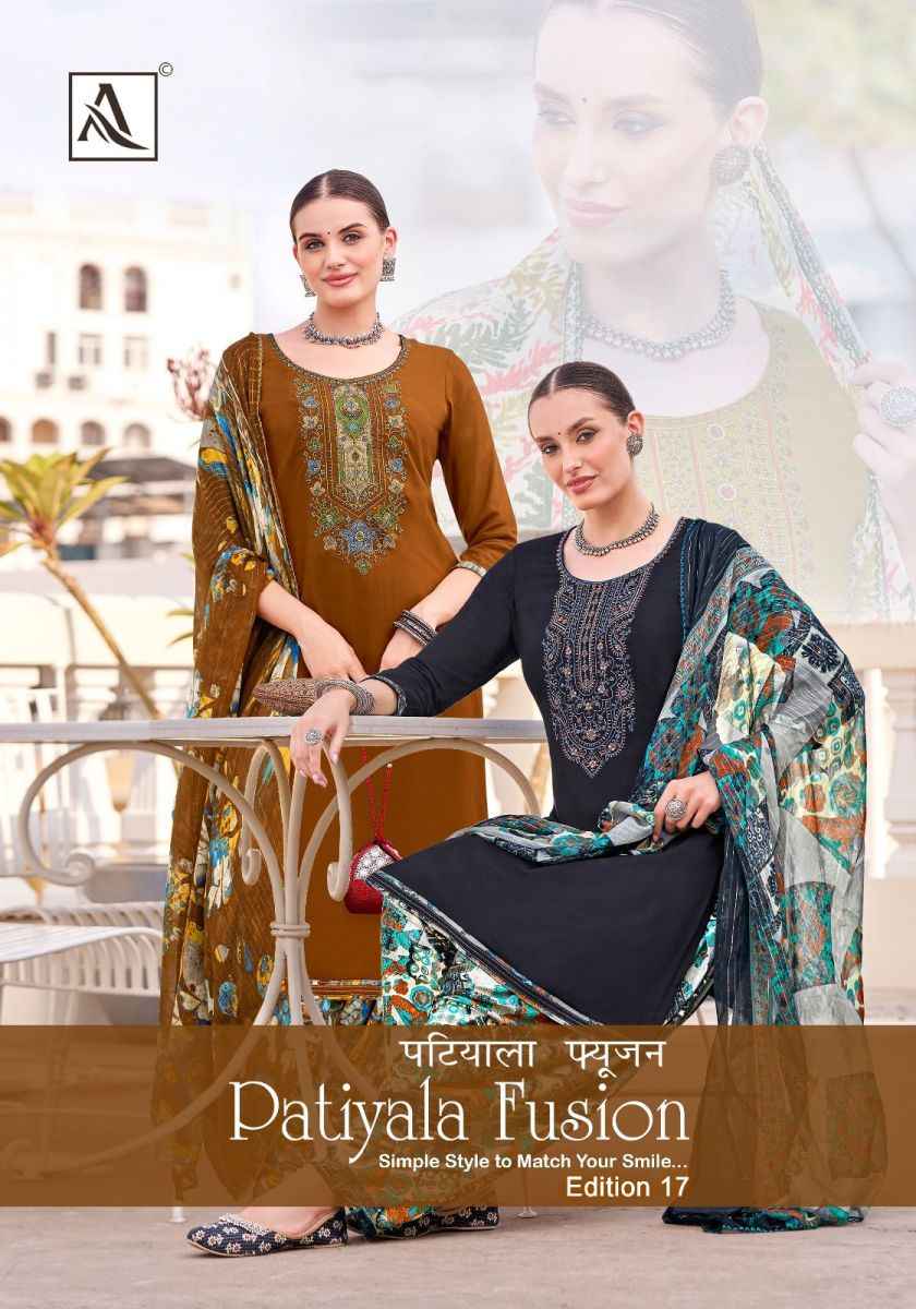 Alok Patiyala Fusion 17 Viscose Dress Material 8 pcs Catalogue