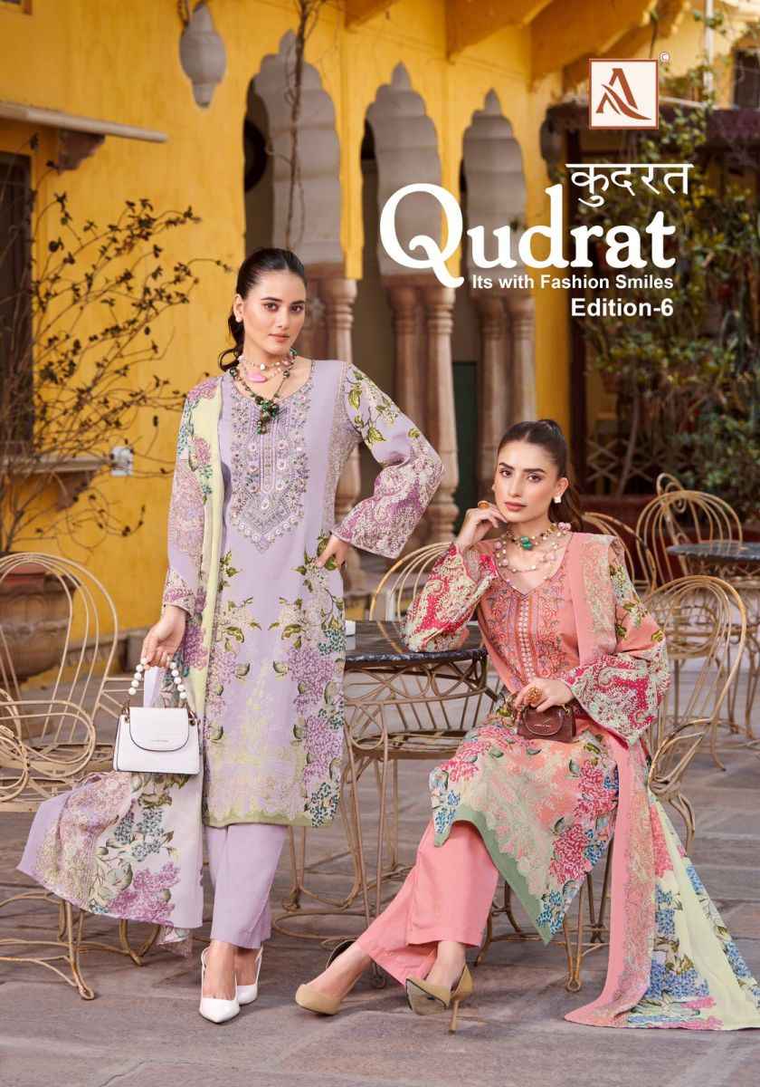 Alok Qudrat Edition 6 Cotton Dress Material 8 pcs Catalogue