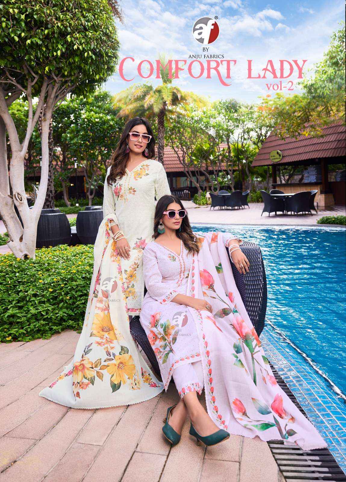 Anju Fabrics Comfort Lady 2 Cotton Kurti Combo 6 pcs Catalogue