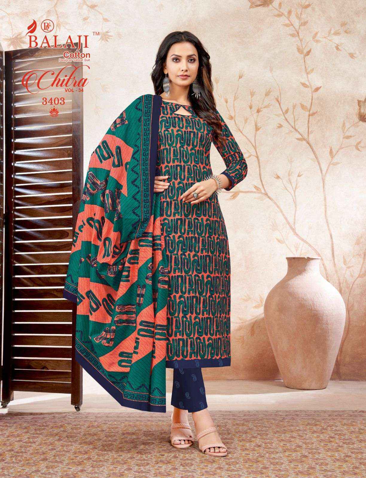 Balaji Chitra Vol 34 Cotton Dress Material 12 pcs Catalogue
