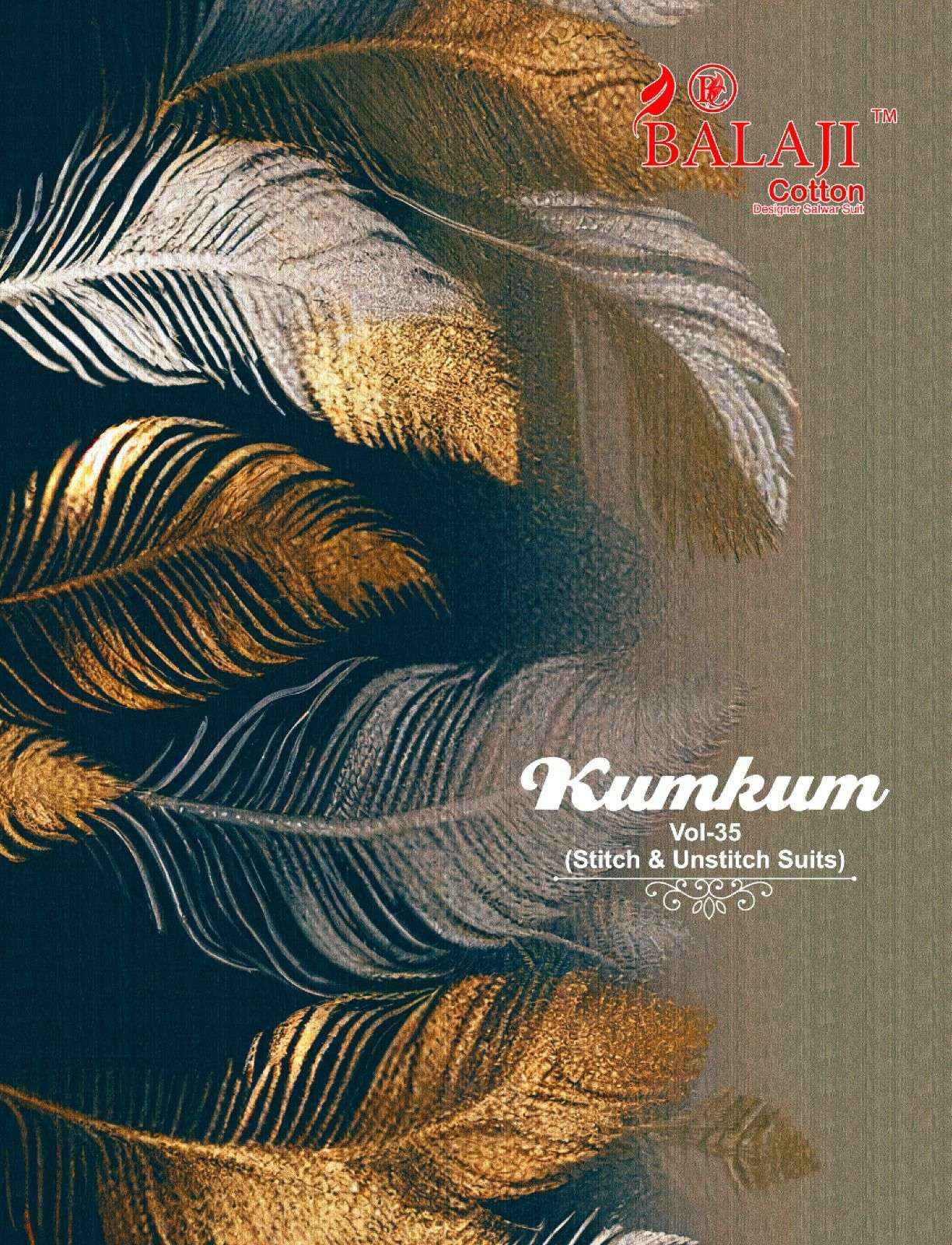 Balaji Kumkum Vol 35 Cotton Dress Material 12 pcs Catalogue