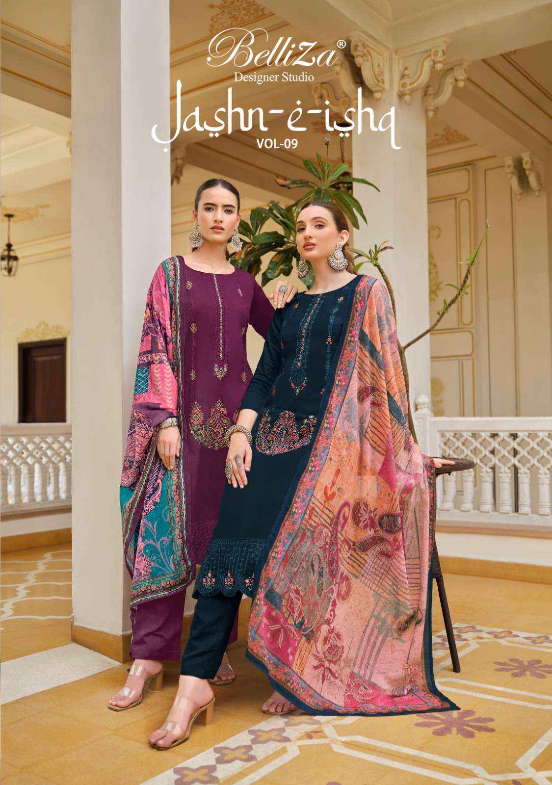 Belliza Jashn E Ishq Vol 9 Jam Cotton Dress Material 8 pcs Catalogue