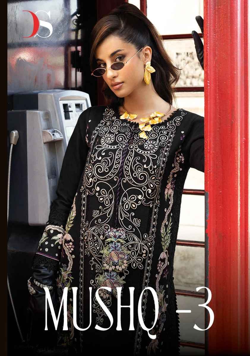 Deepsy Mushq-3 Cotton Dress Material 5 pcs Catalogue