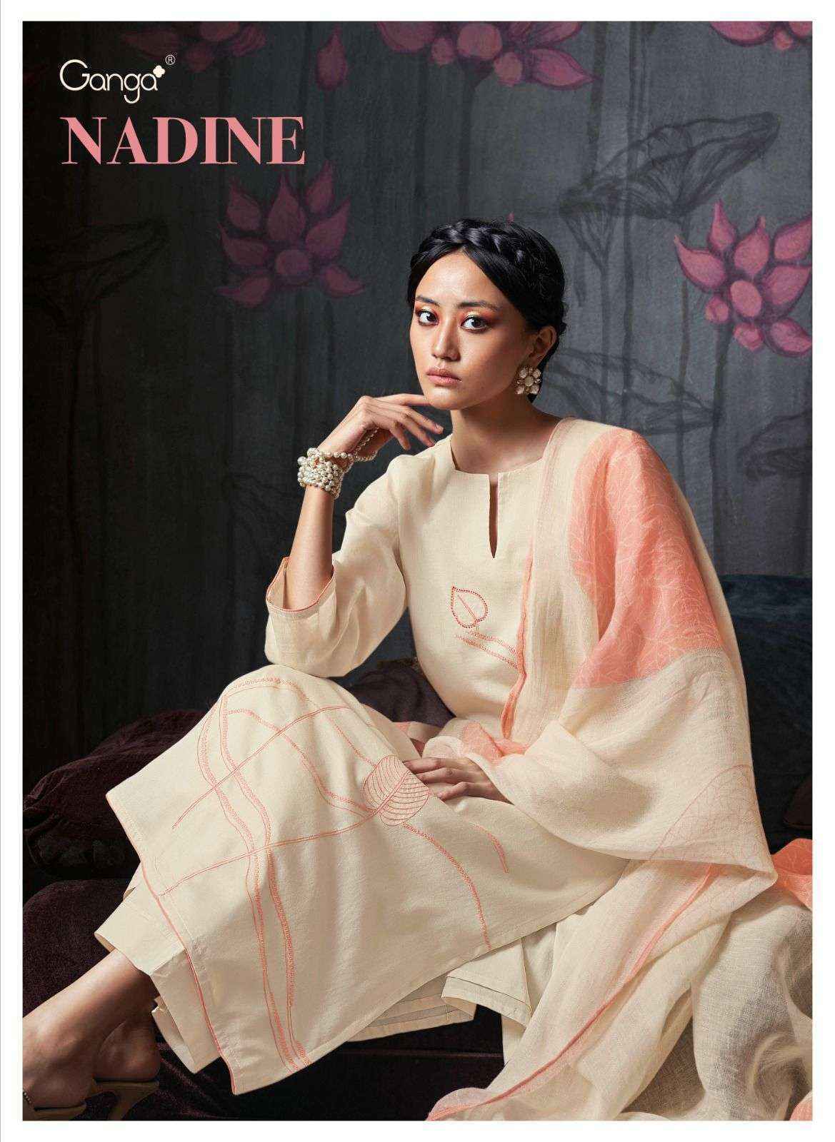Ganga Fashion Nadine Cotton Dress Material 4 Pc Catalog