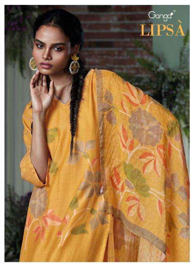 Ganga Lipsa Premium Bemberg Silk Dress Material 4 Pc Catalog