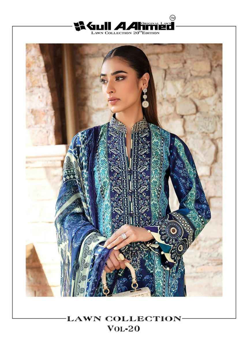 Gull Aahmed Lawn Collection Vol 20 Lawn Cotton Dress Material 6 pcs Catalogue