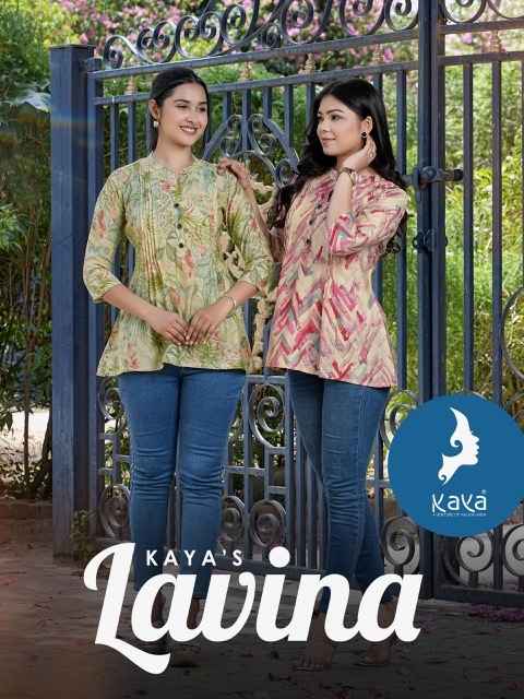 Kaya Lavina Chanderi Kurti 8 pcs Catalogue