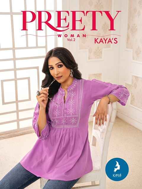 Kaya Preety Women Vol 2 Rayon Kurti 8 pcs Catalogue