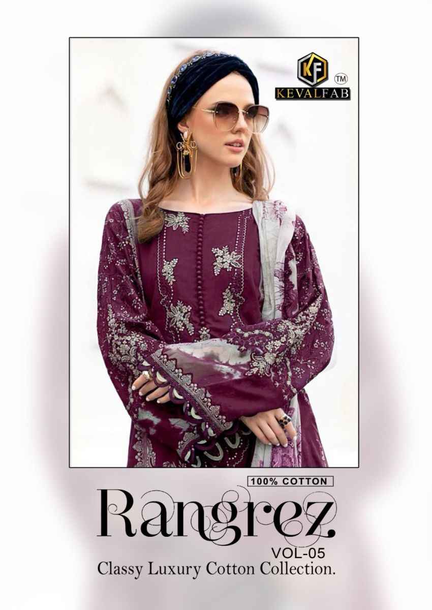 Keval Fab Rangrez Vol 5 Cotton Dress Material 6 pcs Catalogue