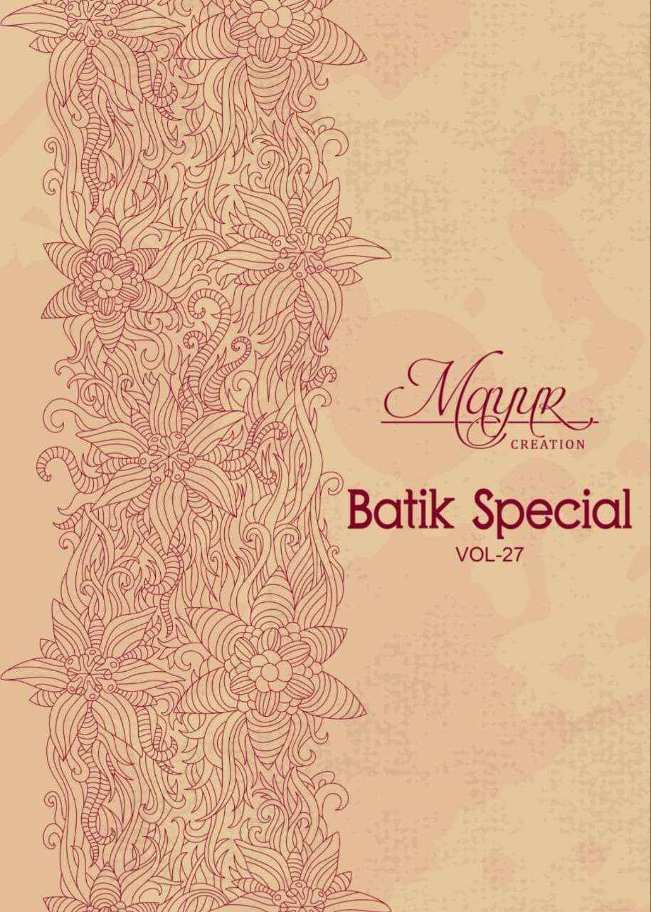 Mayur Creation Batik Special Vol 27 Cotton Dress Material 10 pcs Catalogue