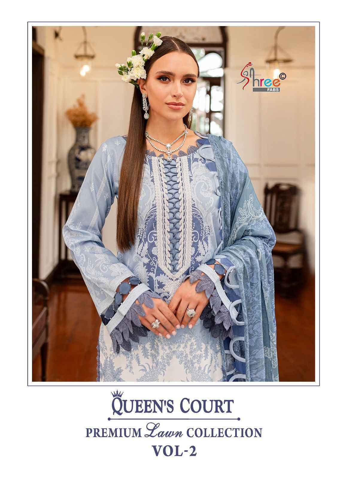 Shree Fabs Queens Court Premium Lawn Collection Vol-2 Cotton Dress Material 6 pcs Catalogue