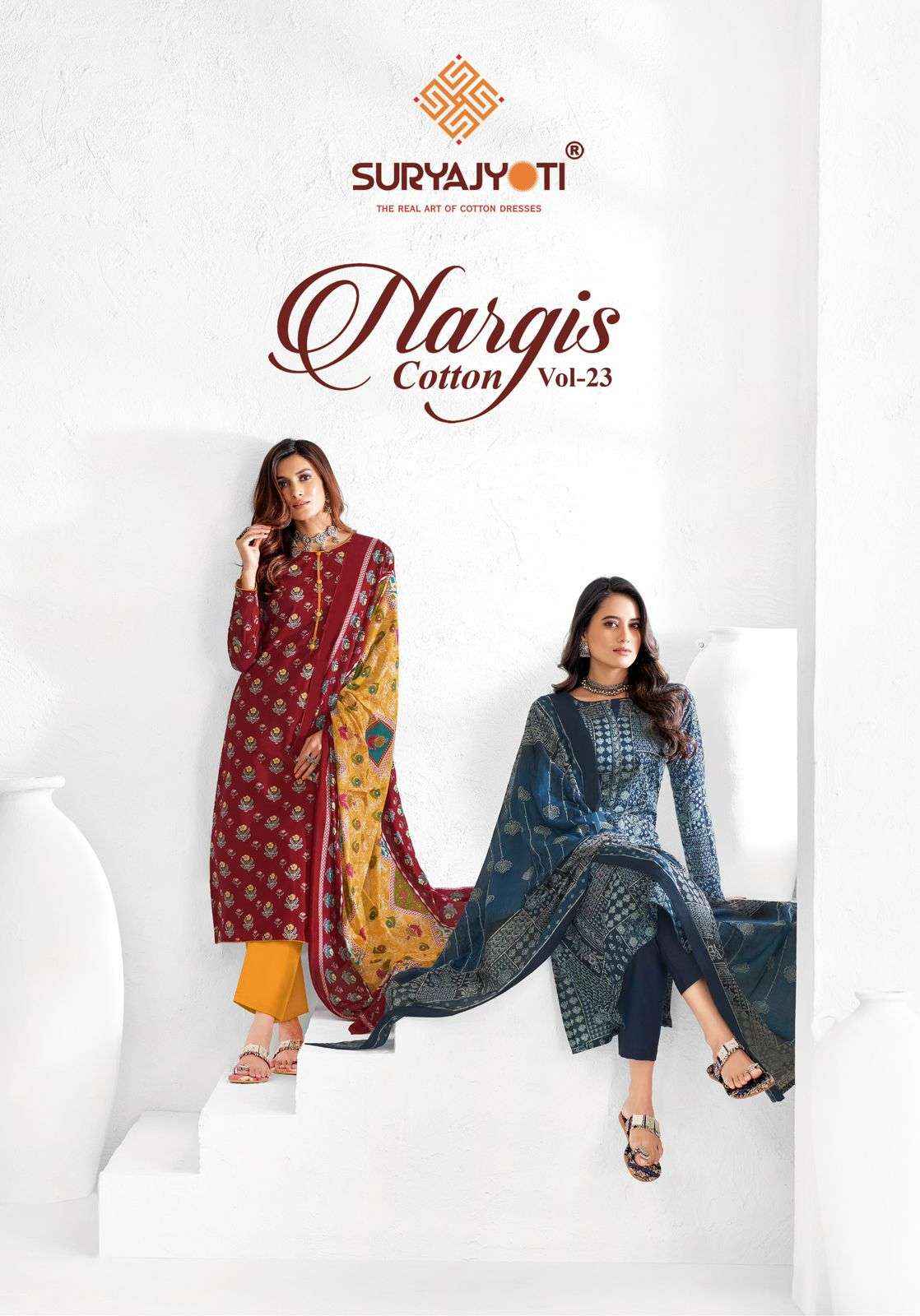 Suryajyoti Nargis Vol 23 Cambric Cotton Dress Material 10 pcs Catalogue
