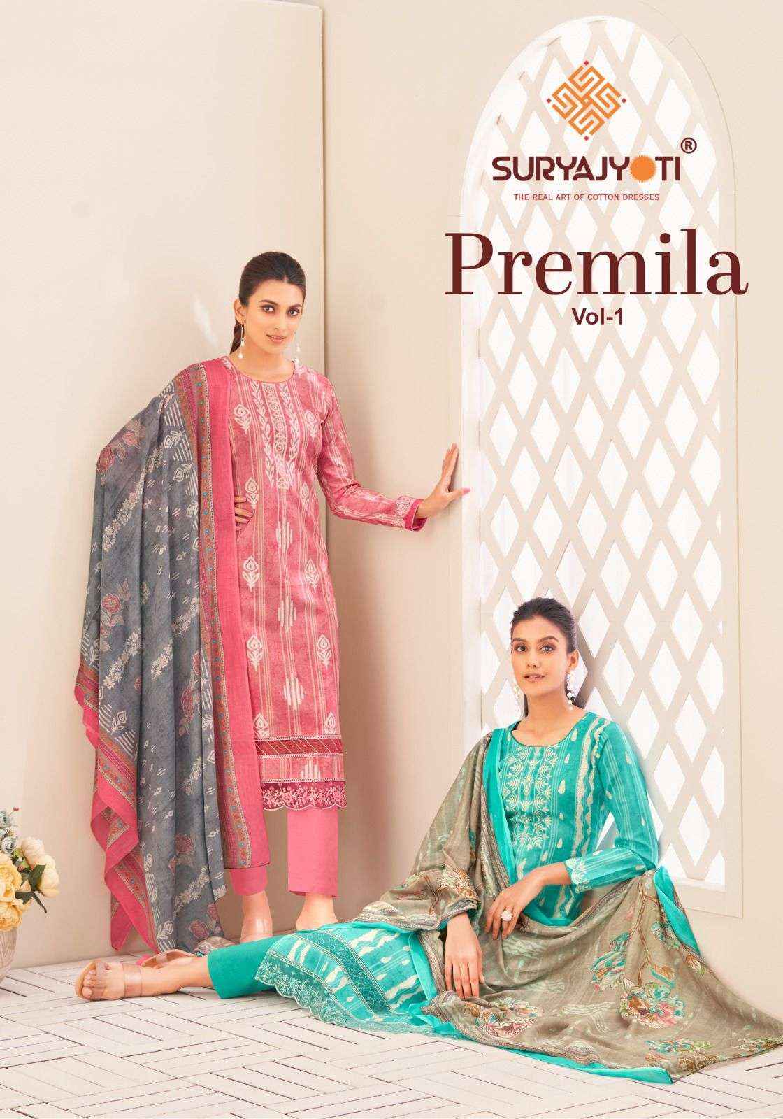 Suryajyoti Premila Vol-1 Cotton Dress Material 6 pcs Catalogue