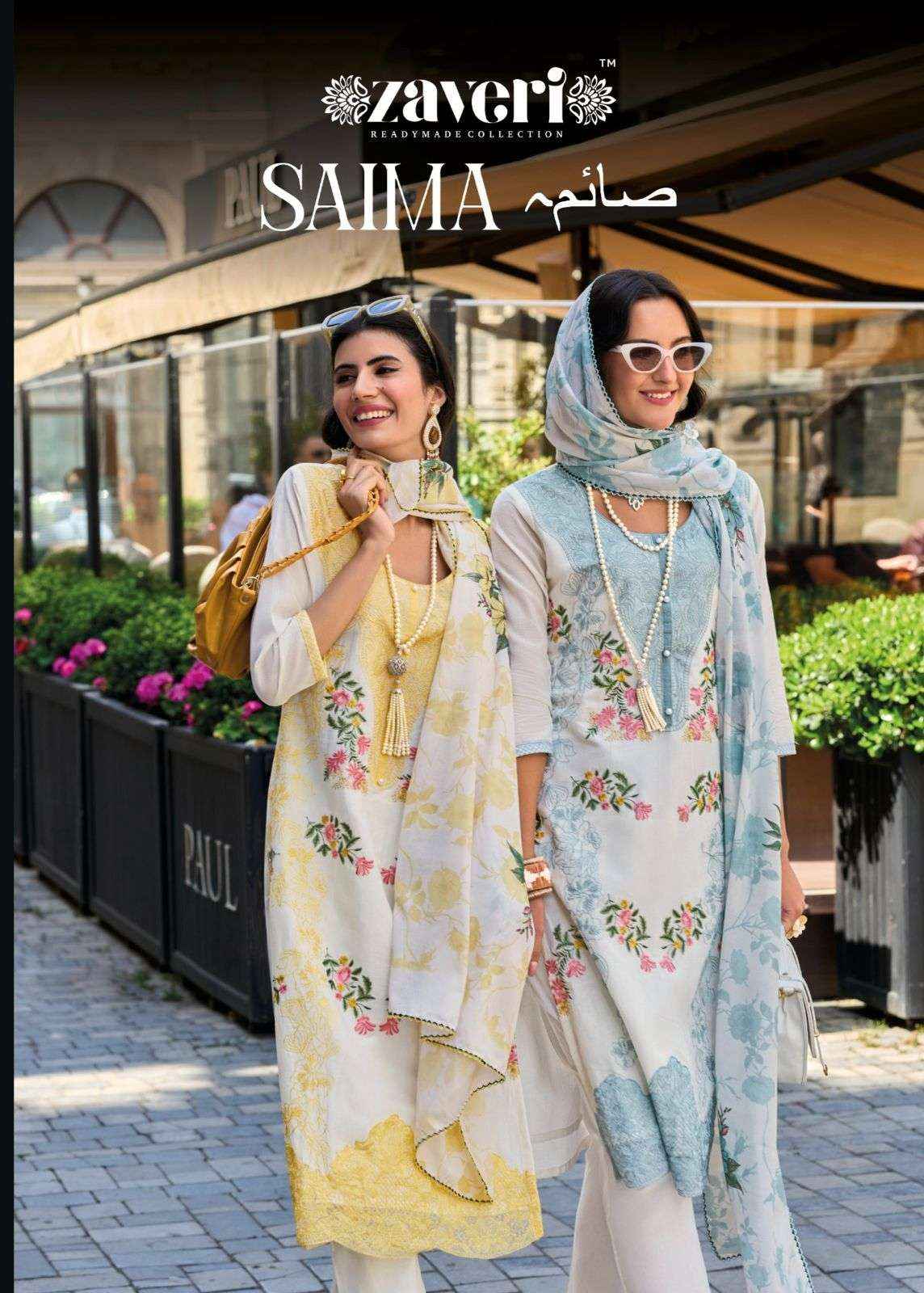 Zaveri Woman Beauty Saima Readymade Cotton Dress 2 pcs Catalogue