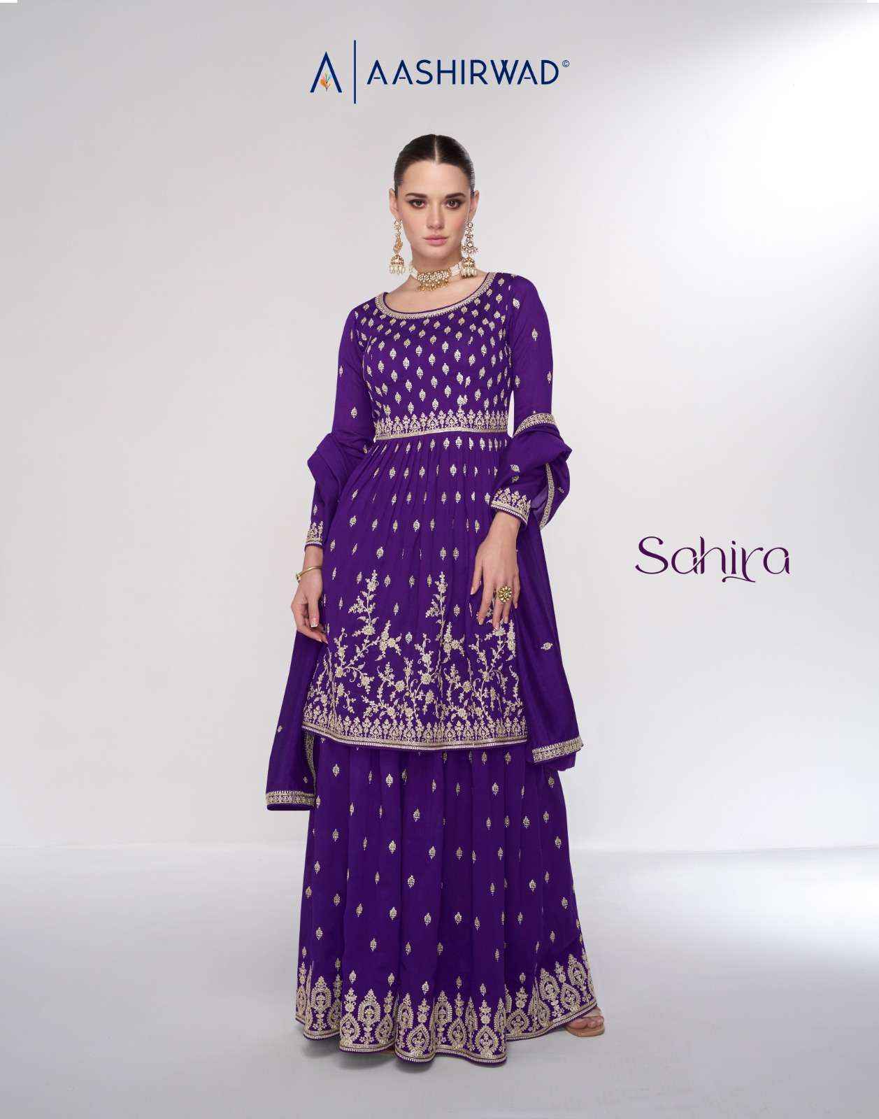 Aashirwad Creation Sahira Readymade Silk Dress 3 pcs Catalogue