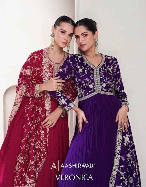 Aashirwad Creation Veronica Readymade Silk Dress 3 pcs Catalogue