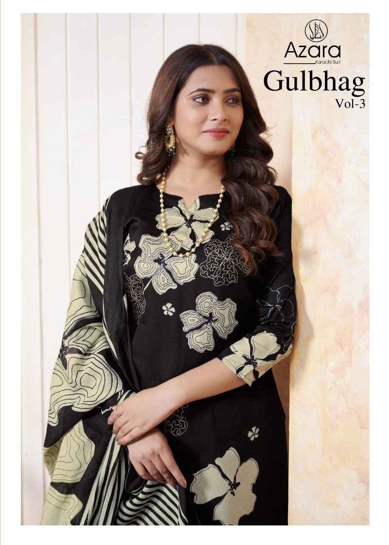 Azara Gulbhag Vol 3 Cotton Dress Material 6 pcs Catalogue