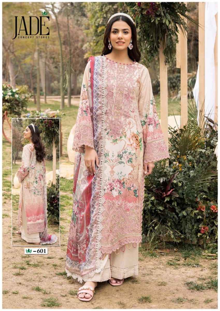 Jade Crimson Exclusive Heavy Lawn Collection Vol 6 Lawn Cotton Dress Material 6 pc Cataloge