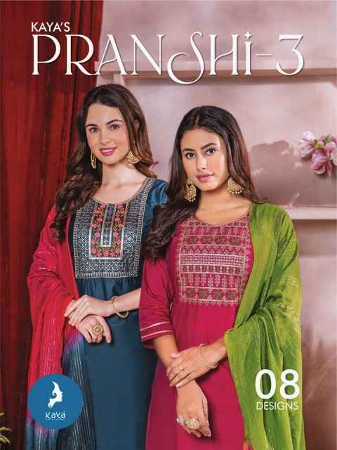 Kaya Pranshi 3 Chanderi Silk Kurti Combo 8 pcs Catalogue