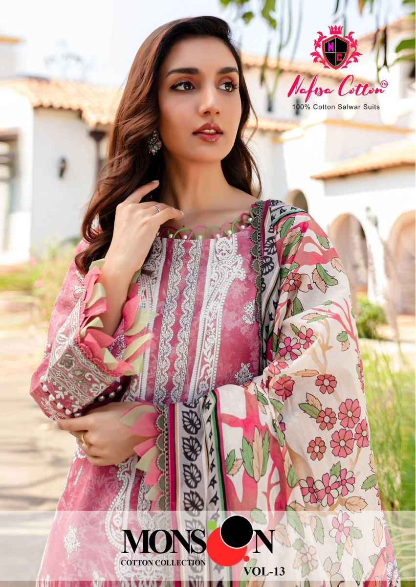 Nafisa Cotton Monsoon Vol 13 Cotton Dress Material 6 pcs Catalogue