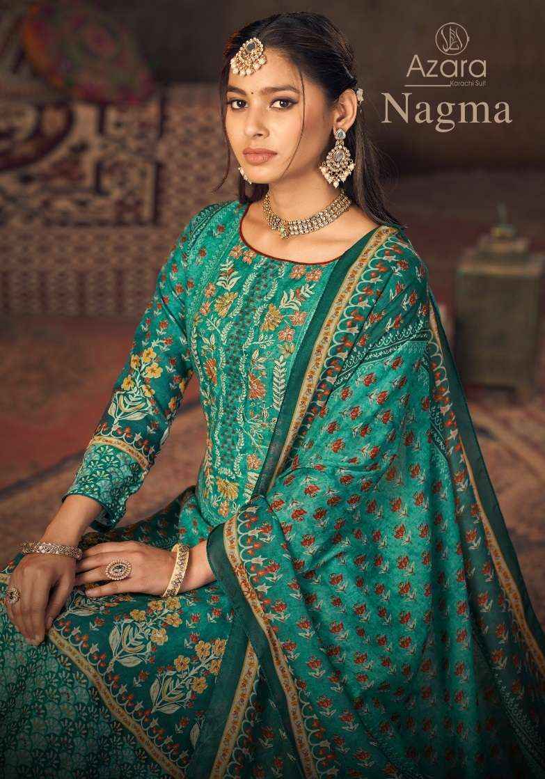 Radhika Fashion Azara Nagma Rayon Dress Material 4 pcs Catalogue