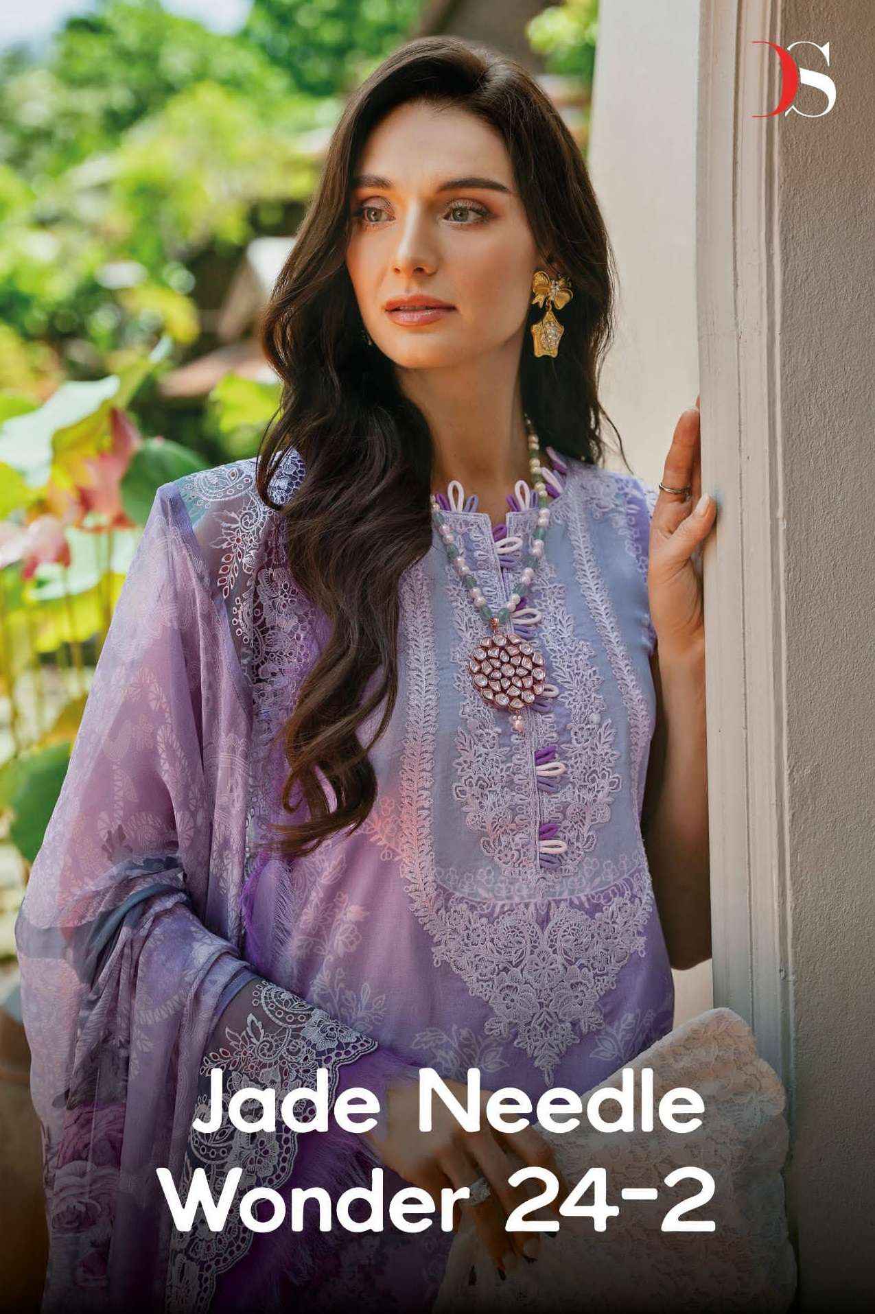 Deepsy Jade Needle Wonder Vol 24 Vol 2 Cotton Dress Material 6 pcs Catalogue