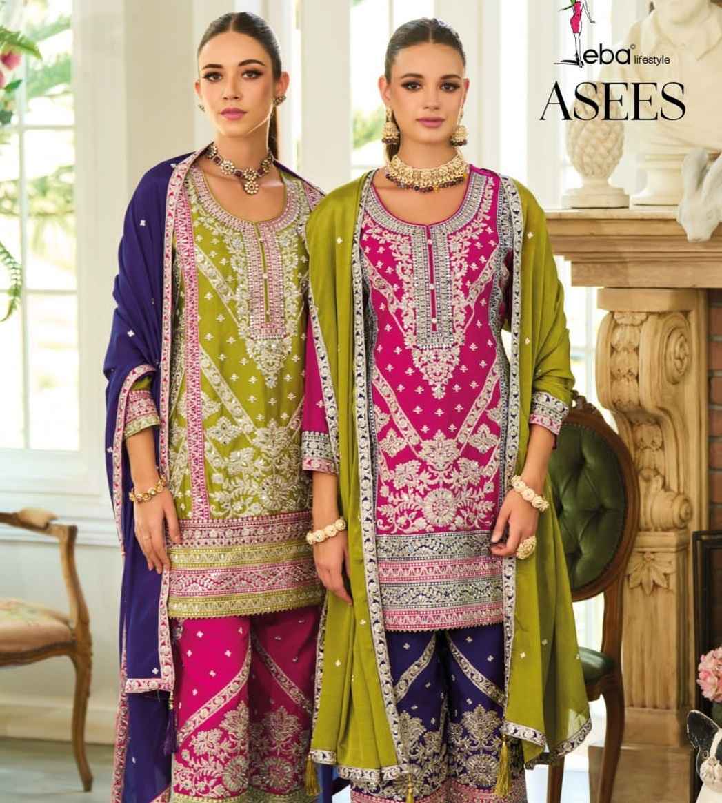 Eba Lifestyle Asees Readymade Chinon Dress 2 pcs Catalogue