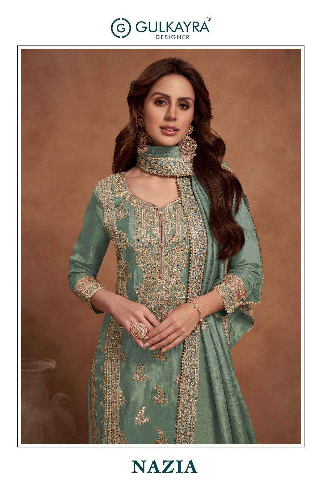 Gulkayra Designer Nazia Readymade Simar Silk Dress 3 pcs catalogue