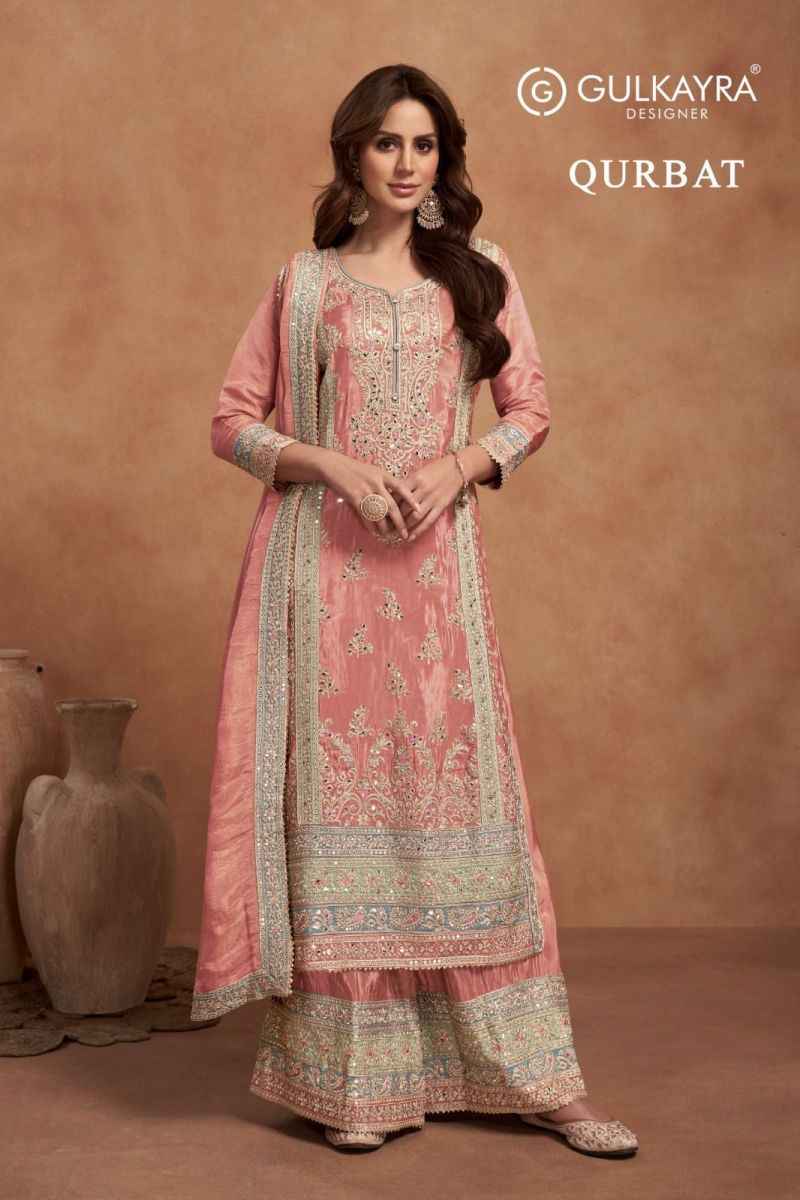 Gulkayra Designer Qurbat Readymade Simar Silk Dress 3 pcs Catalogue