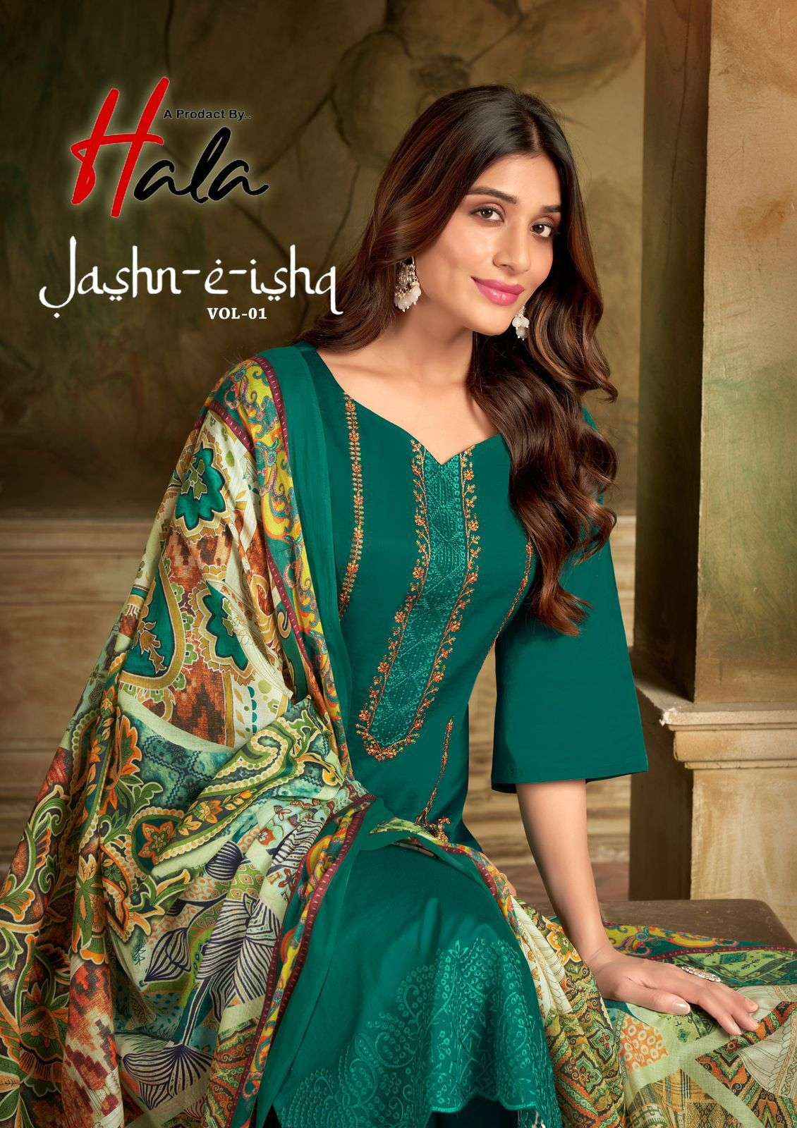 Hala Jashn E Ishq Vol 1 Jam Cotton Dress Material 6 pcs Catalogue