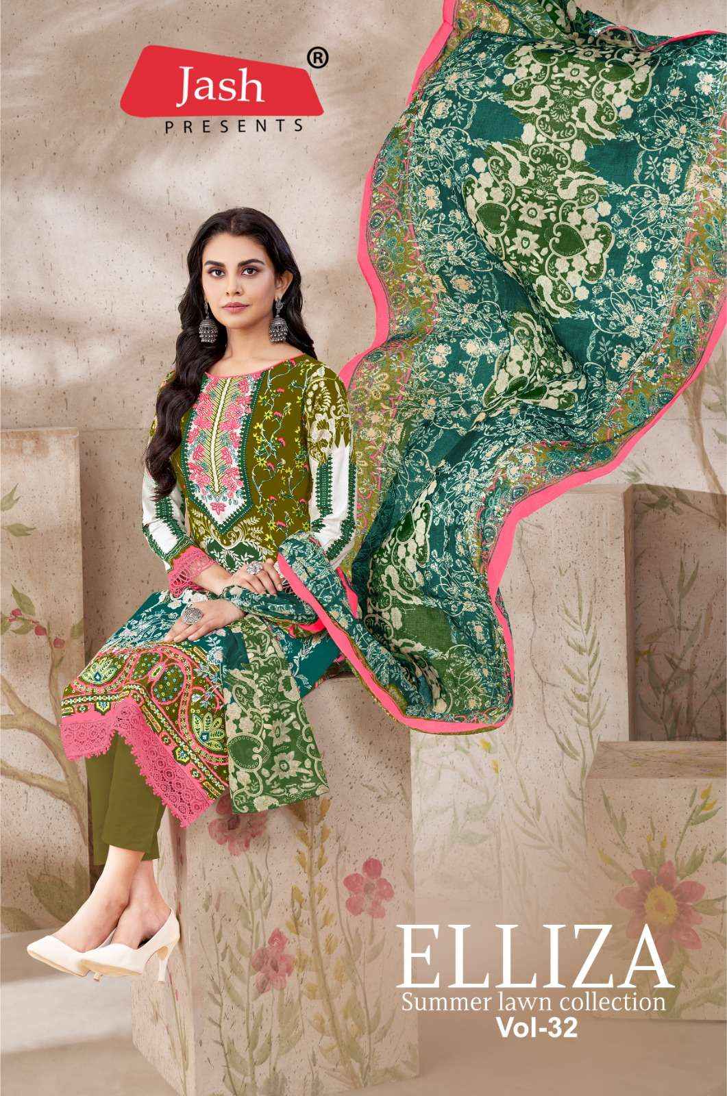 Jash Elliza Vol 32 Cotton Dress Material 10 pcs Catalogue