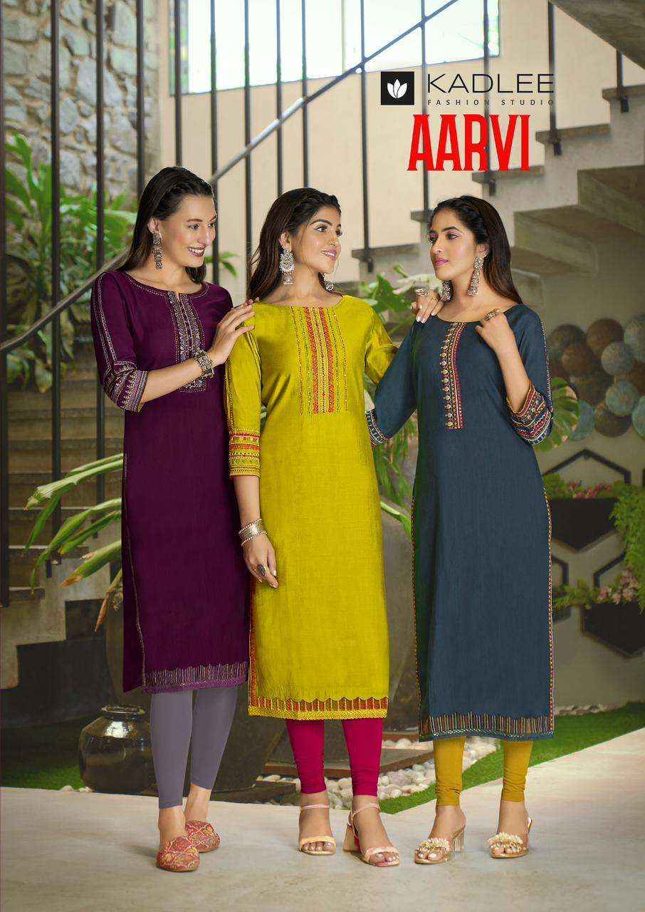 Kadlee Aarvi Viscose Kurti 6 pcs Catalogue