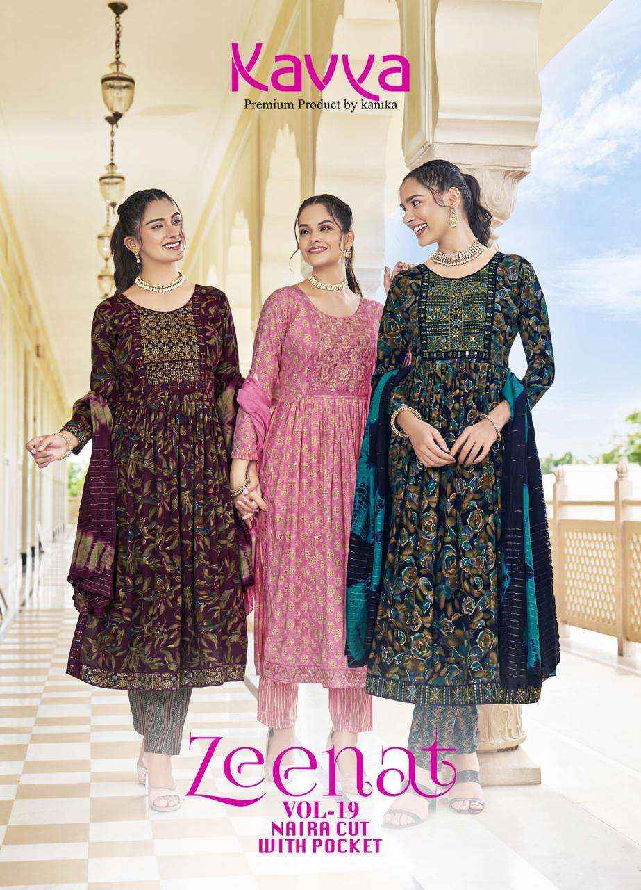 Kavya Zeenat Vol 19 Capsule Kurti Combo 10 pcs Catalogue