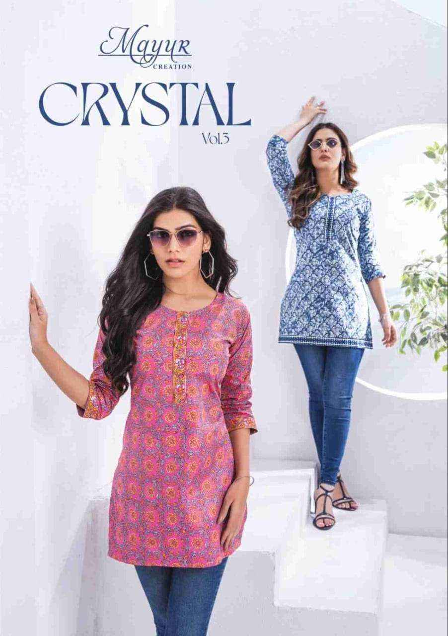 Mayur Creation Crystal Vol 3 Cotton Kurti 12 pcs Catalogue