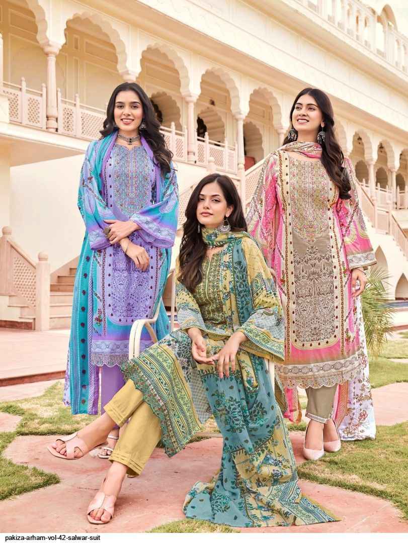 Pakiza Prints Arham Vol 42 Lawn Dress Material 10 pcs Catalogue