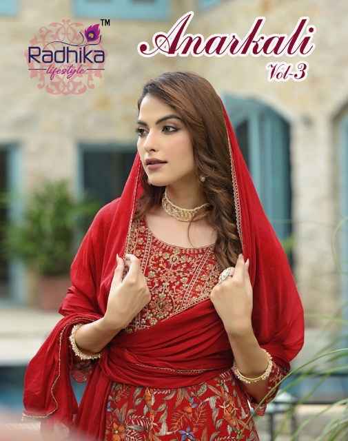 Radhika Lifestyle Anarkali Vol-3 Readymade Rayon Dress 6 Pc Catalog